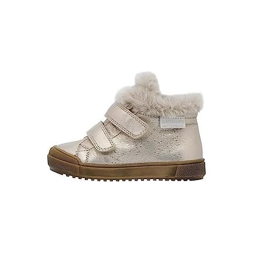 Naturino dellen vl wp met pebbled/fur lin. Spina nut-beige sneaker casual da bambina