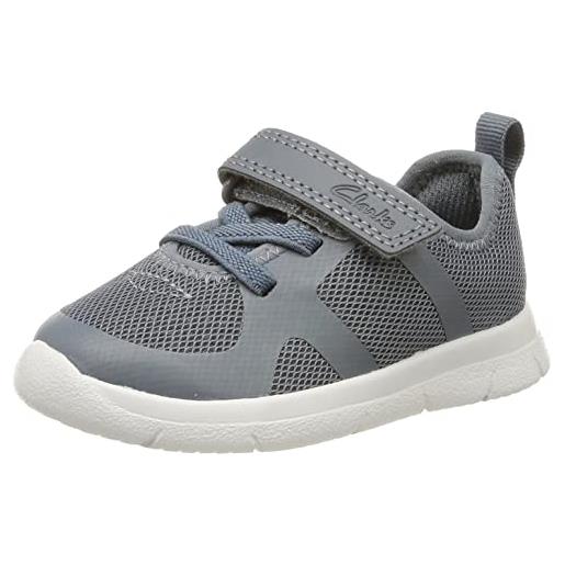 Clarks ath flux t, scarpe da ginnastica, blu, 19 eu