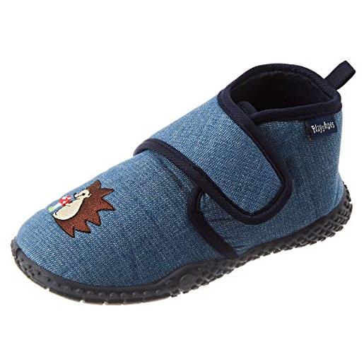 Playshoes pantofole, unisex - bambini e ragazzi, riccio, 18/19 eu