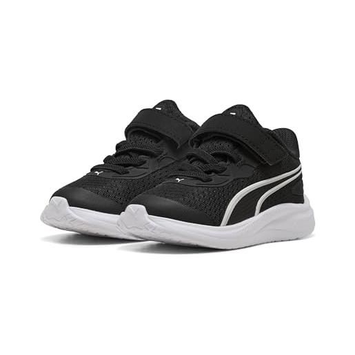 PUMA skyrocket 2 ac+ inf, sneaker unisex-bimbi 0-24, black white silver, 25.5 eu