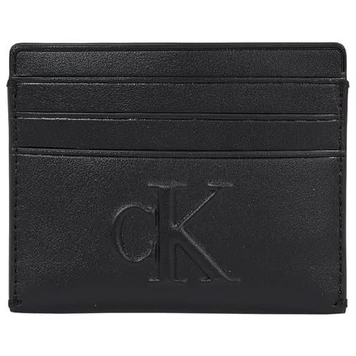 Calvin Klein donna porta carte sculpted cardcase piccolo, nero (black), taglia unica