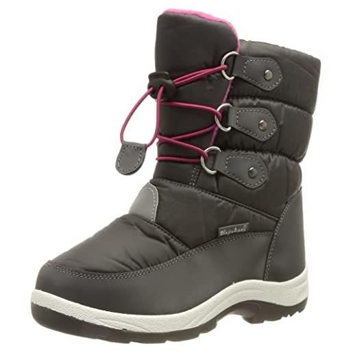 Playshoes winter-bootie, stivali da neve unisex - bambini e ragazzi, pink per allacciare, 30/31 eu