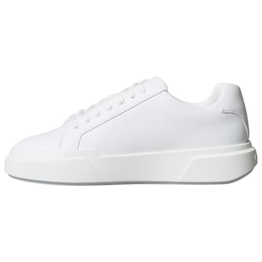Calvin Klein donna sneakers con suola preformata chunky laceup in pelle, bianco (triple bright white), 39