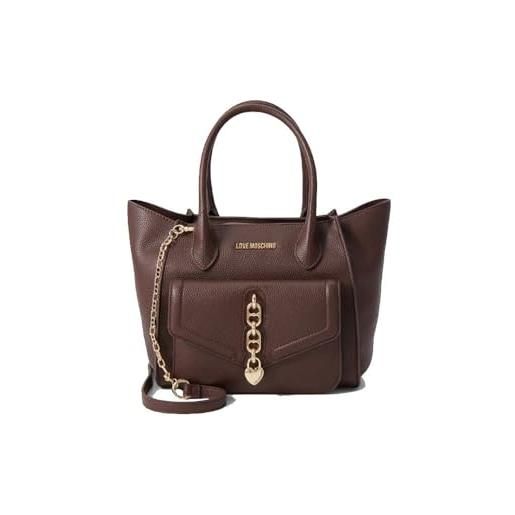 Love Moschino, borsa a spalla donna, nero, taglia unica