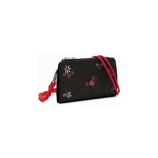 Desigual mone_flor yvette emma 2.0 bi-fold wallet, black, nero, 18.5