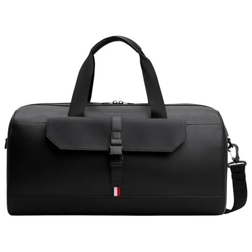 Tommy Hilfiger uomo borsa duffle bag foundation borsone da viaggio, nero (black), taglia unica