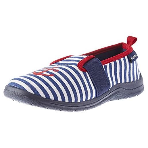 Playshoes pantofole, unisex - bambini e ragazzi, maritim, 22/23 eu