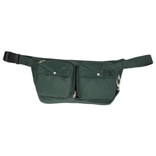 Calvin Klein uomo borsa a tracolla packable messenger sling 2-in-1 ripiegabile, verde (green palm), taglia unica
