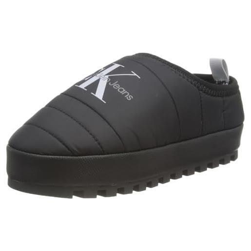 Calvin Klein jeans pantofola donna ny ml fad, nero bianco brillante, 38 eu