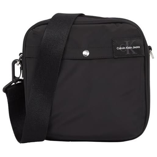 Calvin Klein uomo borsone duffle bag packable 2-in-1 ripiegabile, nero (black), taglia unica