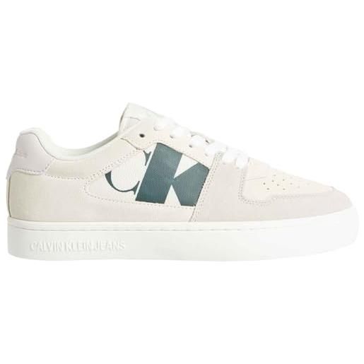 Calvin Klein jeans classic cupsole nbs mix yw0yw01612 - sneaker da donna, beige (bianco crema/guscio d'uovo), taglia 37, guscio d'uovo bianco crema beige, 37 eu