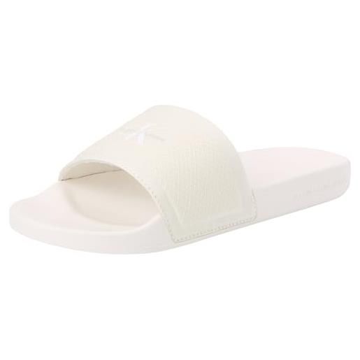 Calvin Klein jeans donna scarpe da mare slide ciabatte, bianco (creamy white/bright white), 41