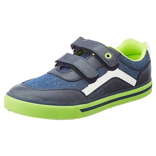 Chicco, sneaker fedor, sneaker con doppio velcro bambini e ragazzi, blu, 24 eu