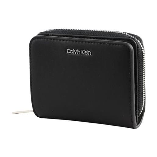 Calvin Klein donna portafoglio ck must z/a wallet flap piccolo, nero (ck black), taglia unica