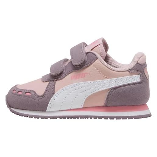PUMA cabana racer sl 20 v inf, sneaker unisex-bimbi 0-24, mauve mist white-plum jam, 21 eu