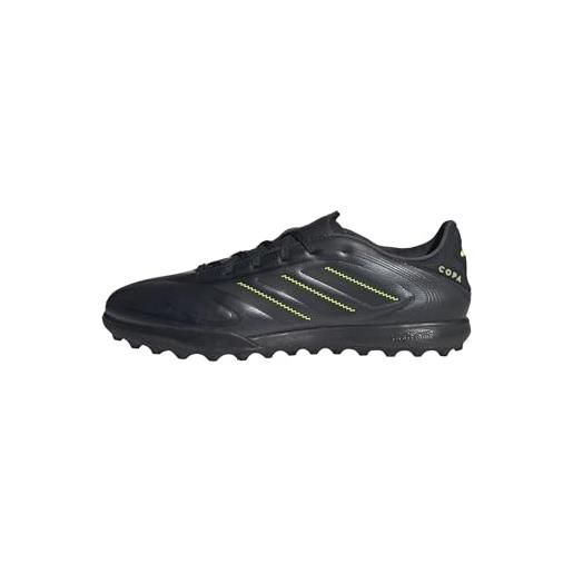 adidas unisex - adulto copa pure iii league turf football boots, core black/dgh solid grey/lucid lemon, 43 1/3 eu