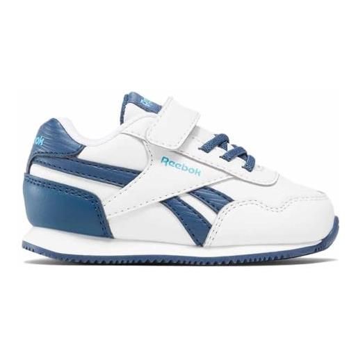 Reebok royal cl jog 3.0 1v, sneaker unisex-bimbi 0-24, ftwwht/uniblu/bolcya, 19.5 eu