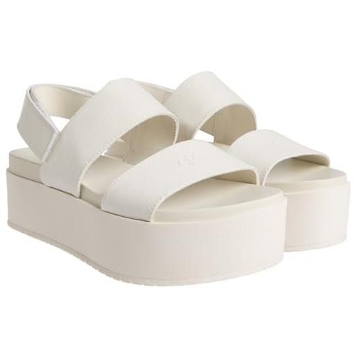 Calvin Klein flatform sandal sling in yw0yw01788, piatti donna, beige (triple turtle dove), 39 eu