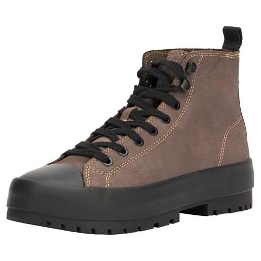 Calvin Klein jeans scarpe da ginnastica da uomo con lacci ibridi high laceup auth ym0ym01092, marroni (nero ardesia/nero), taglia 40, ardesia marrone nero nero, 42 1/3 eu