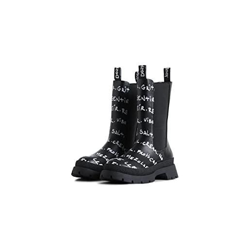 Desigual scarpe da neve da donna chelsea high_lette, nero, 36 eu