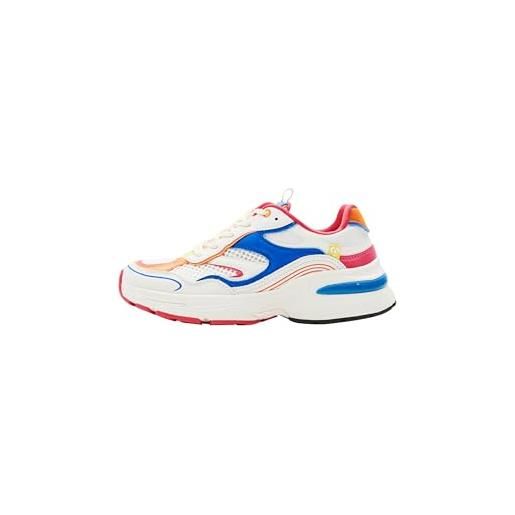 Desigual scarpe da ginnastica da donna moon_blanca, blu, 37 eu