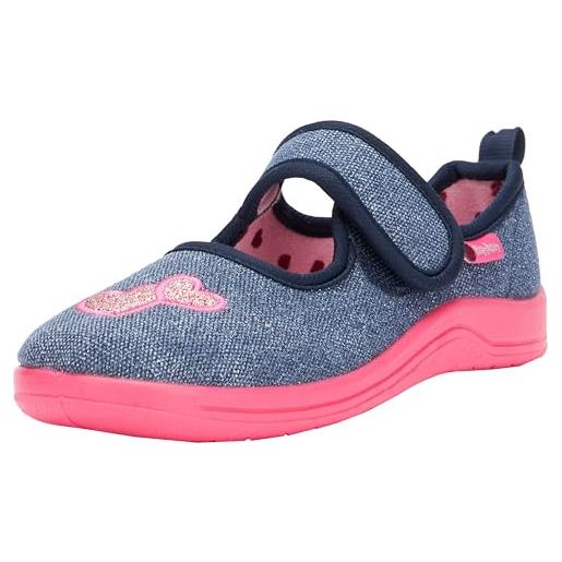Playshoes pantofole, unisex - bambini e ragazzi, cuore, 22/23 eu