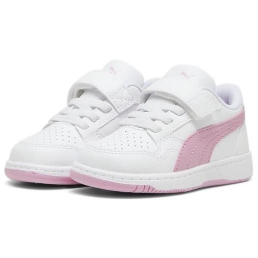 PUMA reb-l ac+ inf, sneaker unisex-bimbi 0-24, white-mauved out-magenta gleam, 25.5 eu