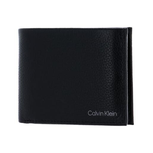Calvin Klein uomo portafoglio warmth trifold piccolo, nero (ck black), taglia unica