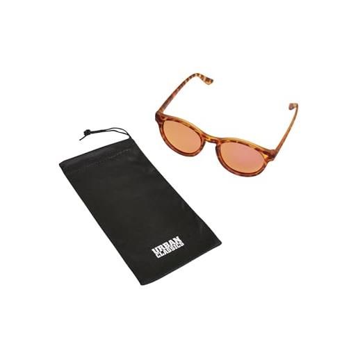 Urban Classics sunglasses sunrise uc, occhiali adulto, marrone leo/rosato, taglia unica