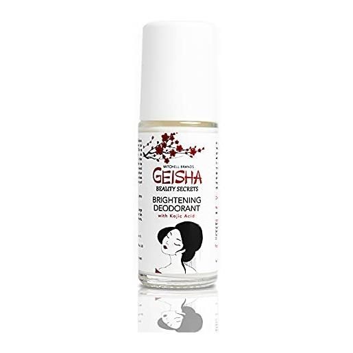 MITCHELL BRANDS geisha, kojic acid brightening deodorant for women - 30ml / 1 fl oz - underarm and private areas, vegan, gluten free, aluminum free, paraben free