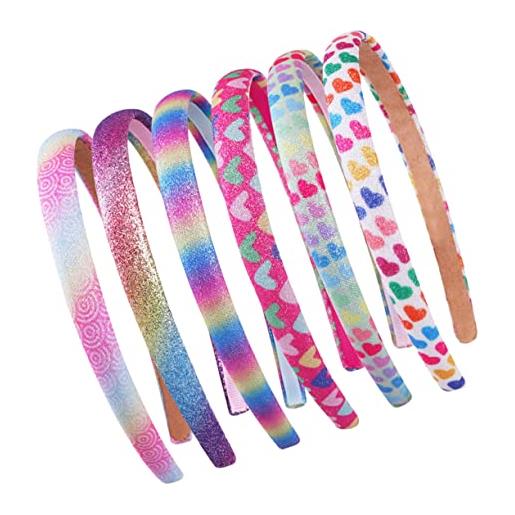 FRCOLOR 6 pezzi colorata fasce di paillettes fasce per esterni copricapo da sirenetta sirena glitter paillettes glitterate bambino che fa i primi passi pendenza oggetti di scena