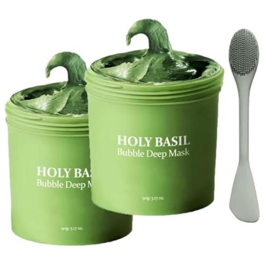 Generico maschera detergente profonda holy basil bubble - maschera all'argilla auto-schiumogena, pulizia profonda, trattamento di rinnovamento della pelle