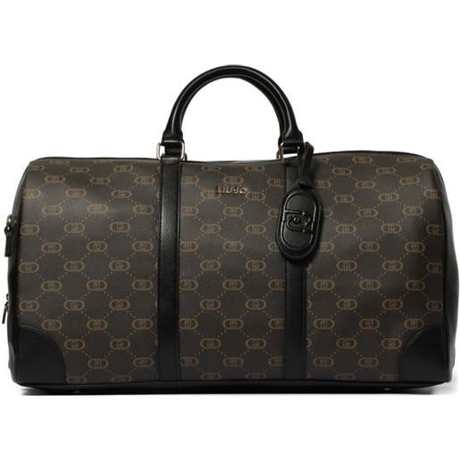 LIU JO borsone grande con stampa logo - marrone