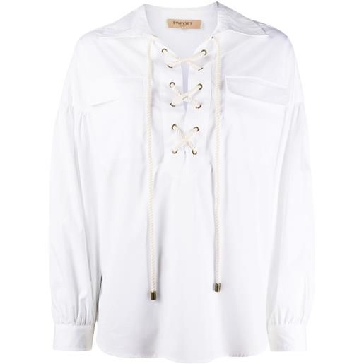 TWINSET blusa con vestibilità comoda - bianco