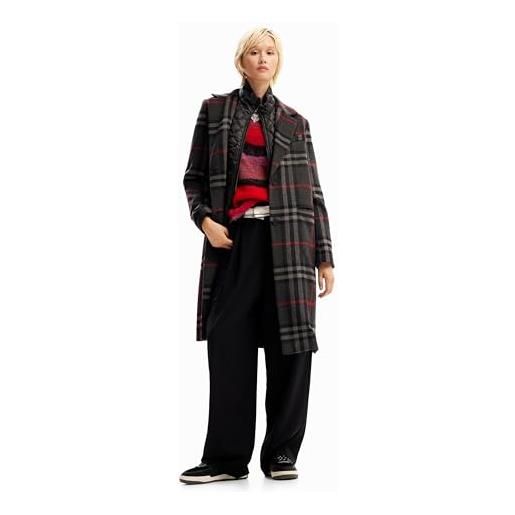 Desigual luise - overcoat da donna, nero, xl