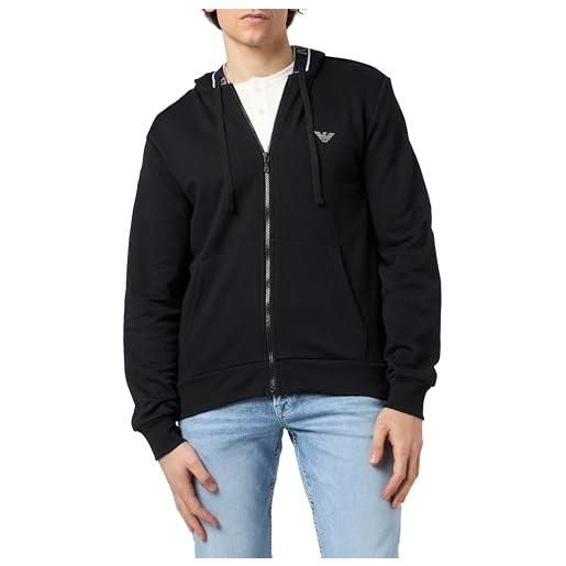 Emporio Armani iconic terry sweater, t-shirt uomo, nero (black), xl