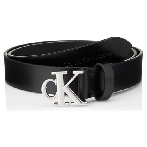 Calvin Klein mono plaque lthr belt 30mm k60k612289 cintura fissa, brown (cognac), 80 donna