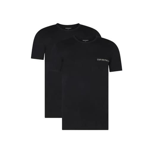 Emporio Armani core logoband 2-pack t-shirt, nero, s uomo