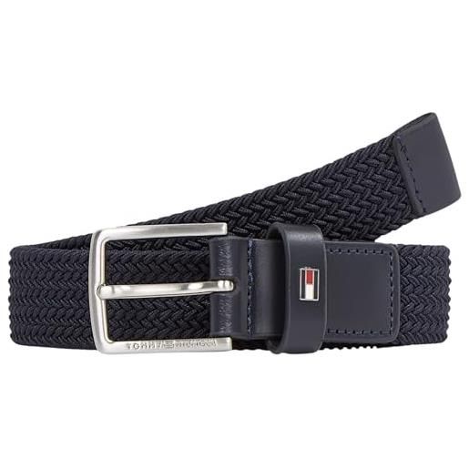 Tommy Hilfiger bambini unisex cintura essential belt intrecciata, blu (space blue), l-xl