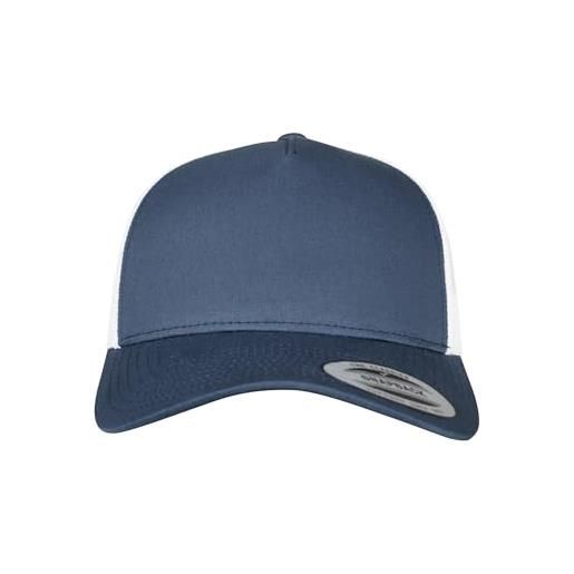 Flexfit 5-panel retro trucker 2-tone cap kape, nvy/wht, one size