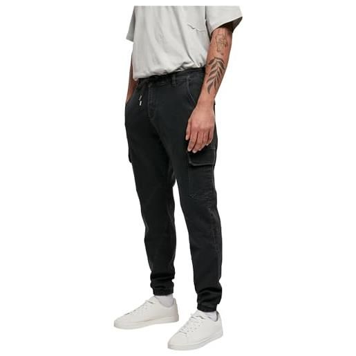 Urban Classics knitted cargo jogging pants pantaloni, nero, 36 uomo