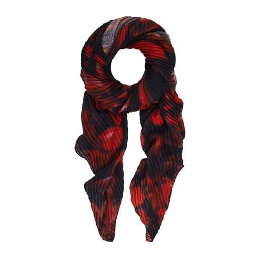 Desigual sciarpa red revolution rectangle foulard black nero
