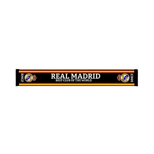 Real Madrid cf sciarpa strisce (taglia unica) (nero, giallo, blu)