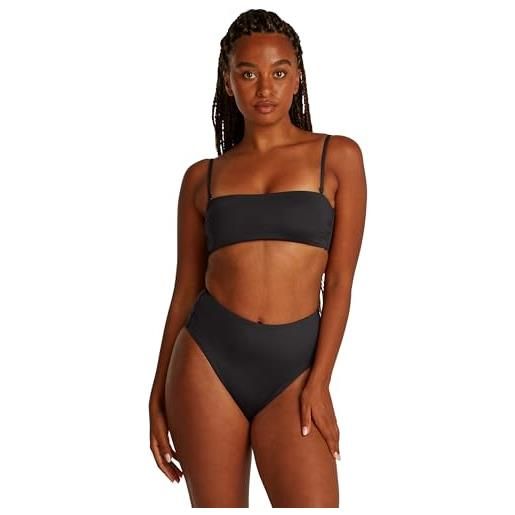 Calvin Klein donna slip bikini high waist foderato, nero (pvh black), m