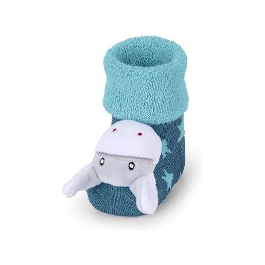 Sterntaler baby-rasselsöckchen esel calzetteria, mittelblau, 16 unisex-bimbi