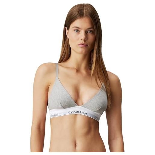 Calvin Klein donna reggiseno a triangolo triangle unlined non foderato, grigio (grey heather), xs