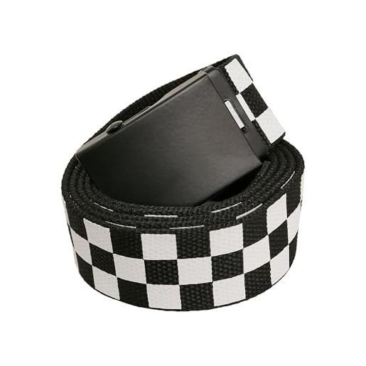 Urban Classics unisex adjustable checker belt black/white, one size
