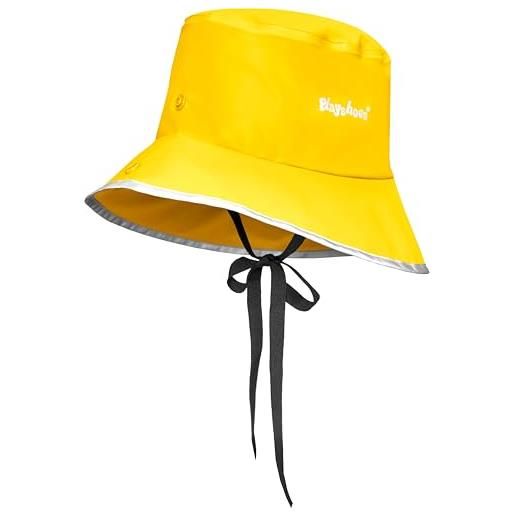 Playshoes regenmütze wasserdicht cappello impermeabile, gelb, 52-56 bambini unisex