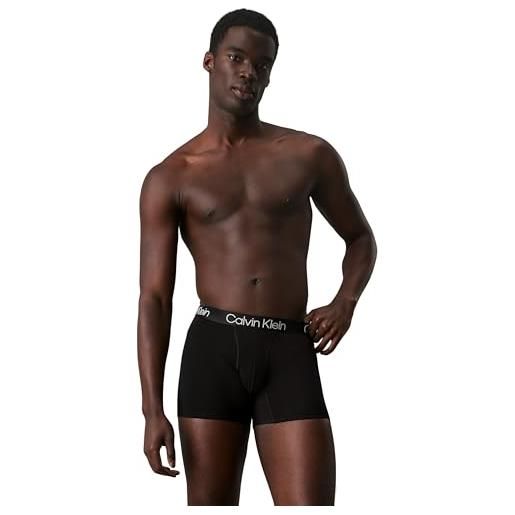 Calvin Klein boxer uomo confezione da 3 cotone elasticizzato, nero (black), xs