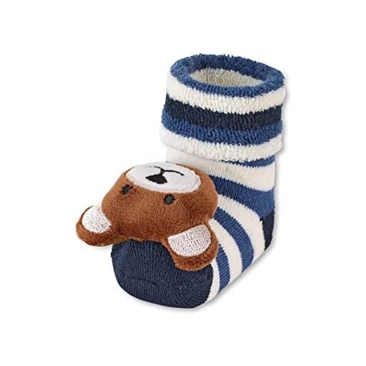 Sterntaler calzini sonaglio per bambini orsetto, bimbo 0-24, blu marino, 16